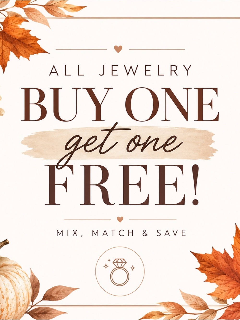 Autumn Jewelry Sale